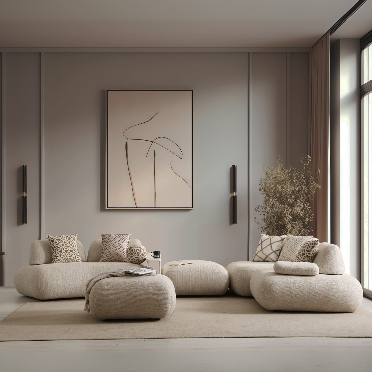 Gama de Canapele si Coltare Modulare, Nora Bucle