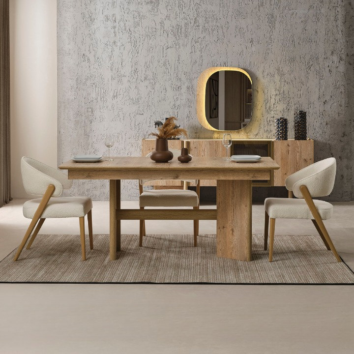 Set Masa de Dining cu Scaune, Anka