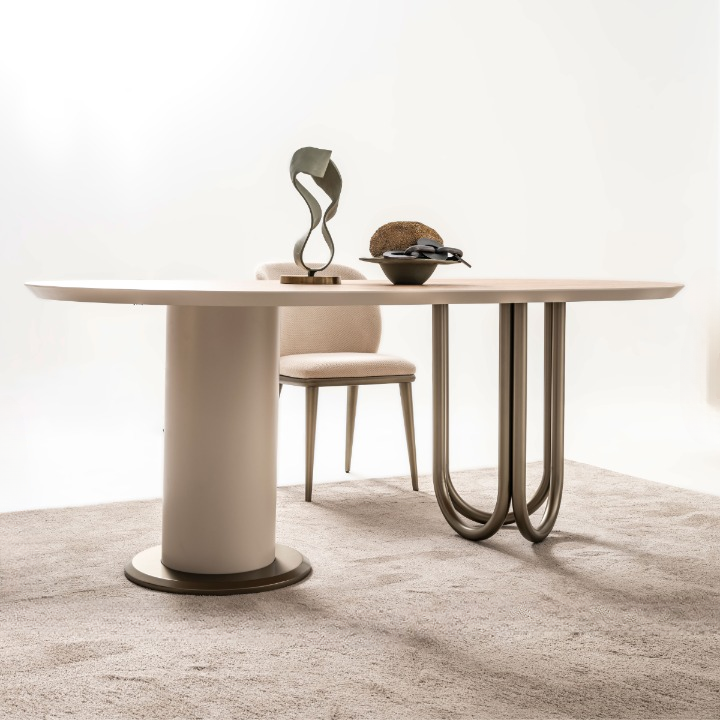 Set Masa de Dining Moderna cu Scaune, Bianca