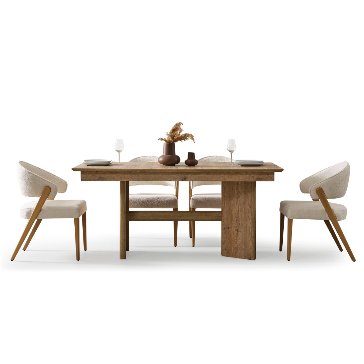 Set Masa de Dining cu Scaune, Anka