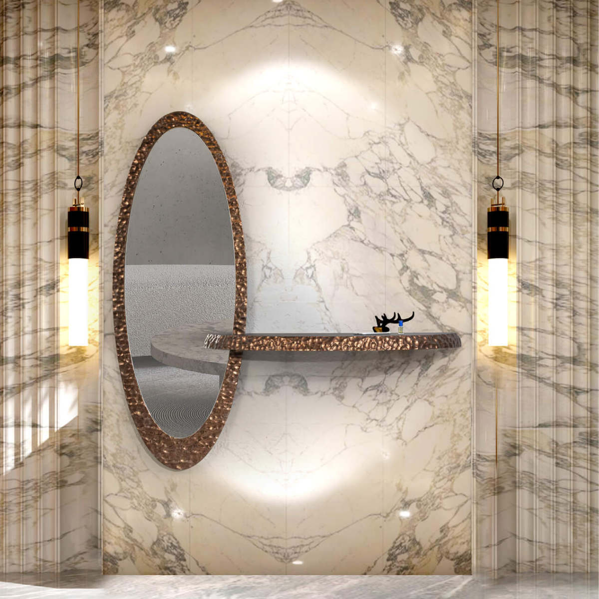 Set consolă cu oglindă de lux, Alfa G