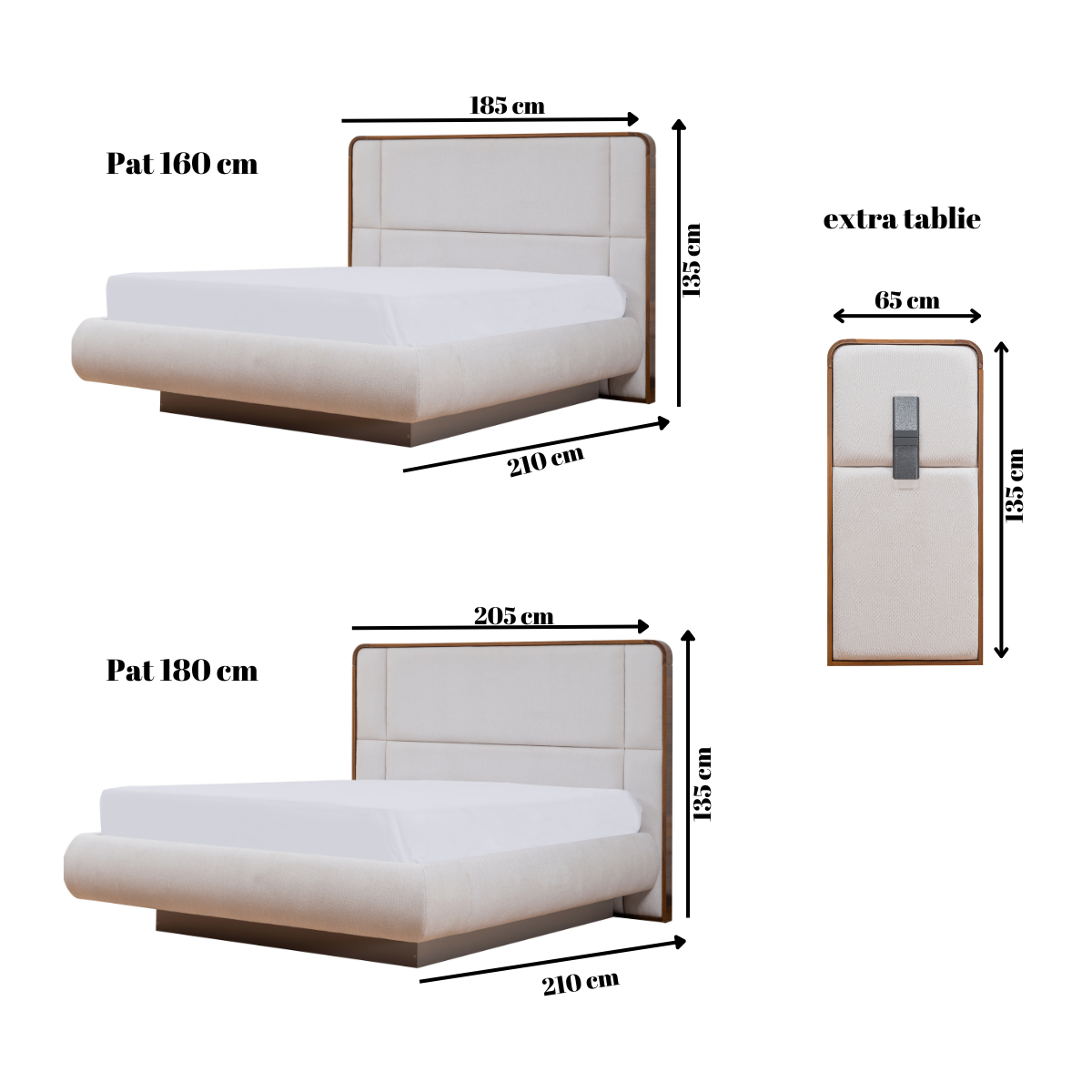 Pat Tapitat De Lux Cu Noptiere, Lisa