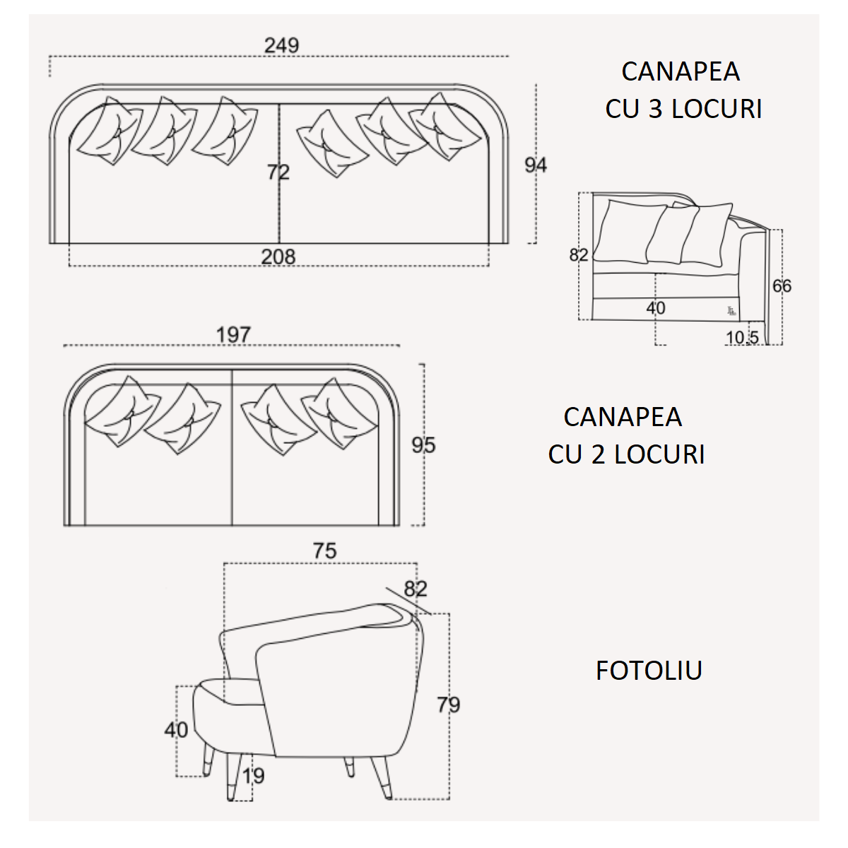 Colectia de Dining si Living, Fendi De Lux