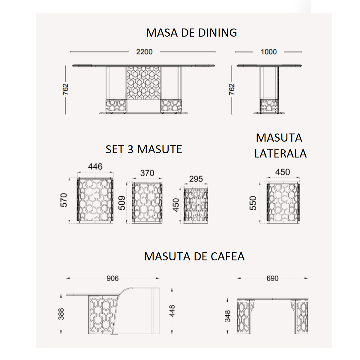 Colectia de Dining si Living, Fendi De Lux