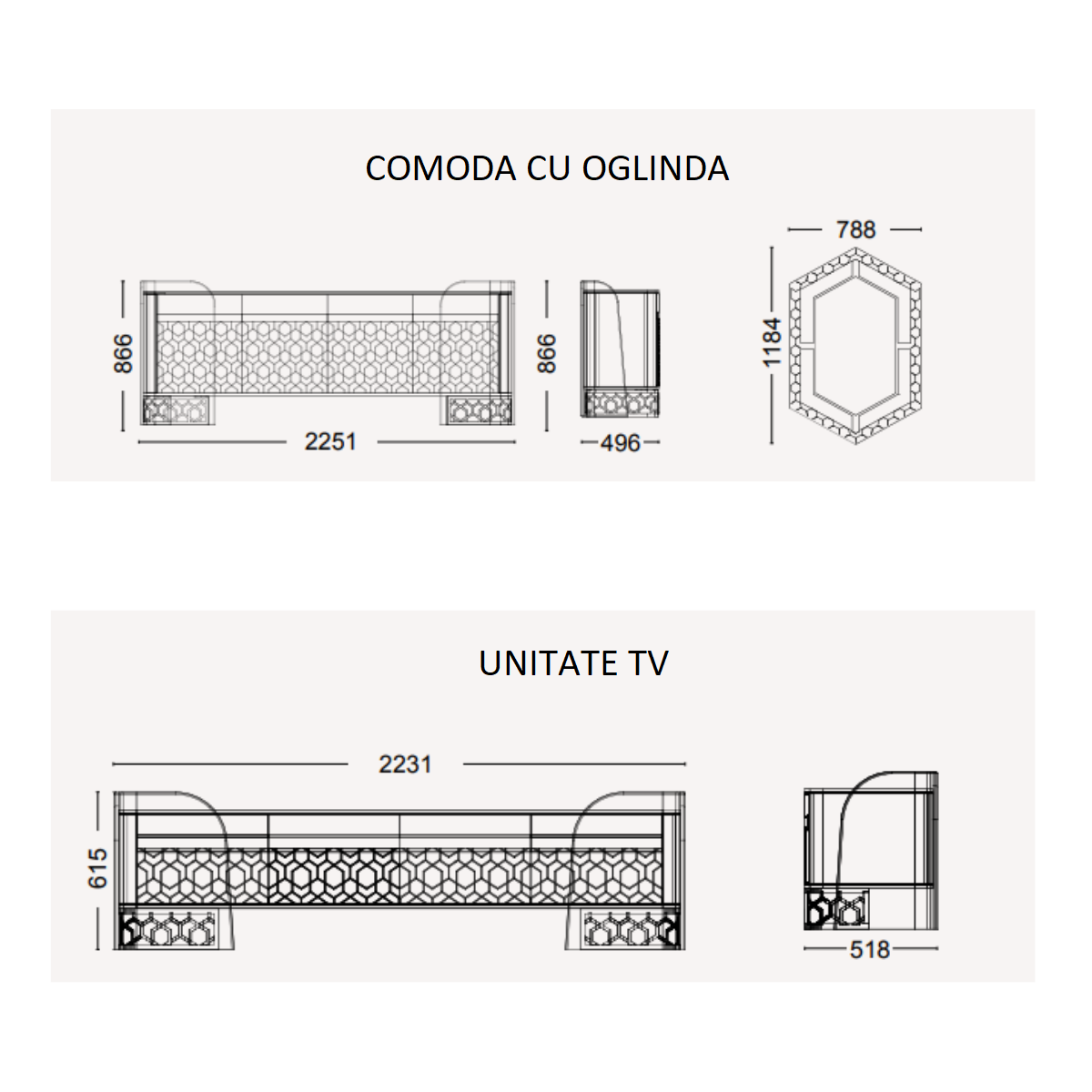 Colectia de Dining si Living, Fendi De Lux