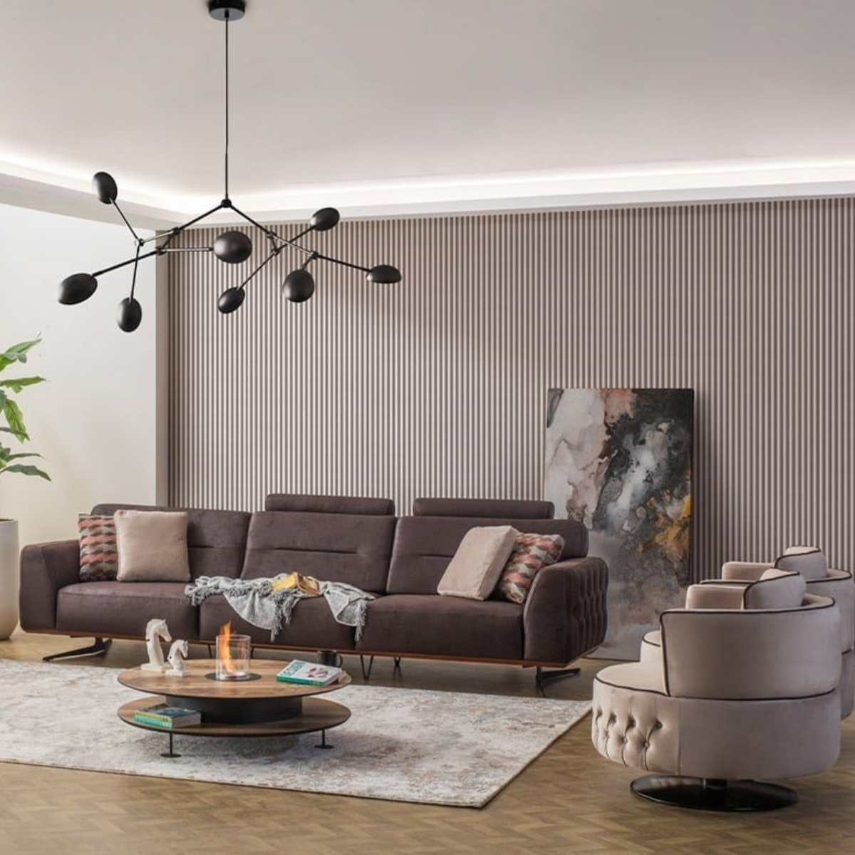 Set Canapea cu Fotolii Chester,Loft