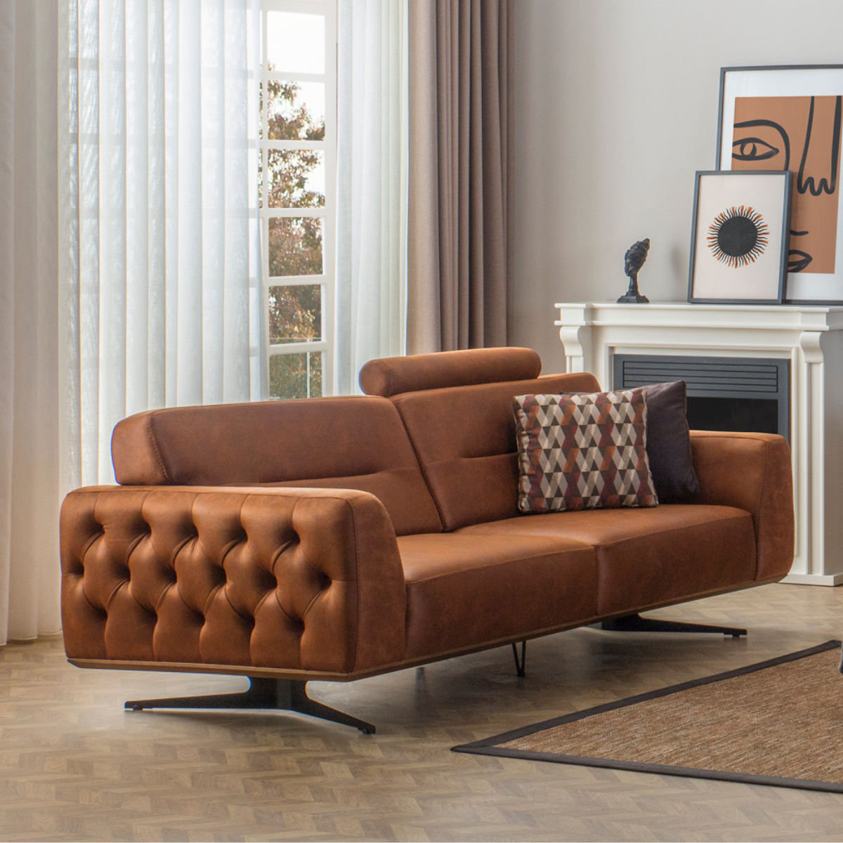 Set Canapea cu Fotolii Chester,Loft