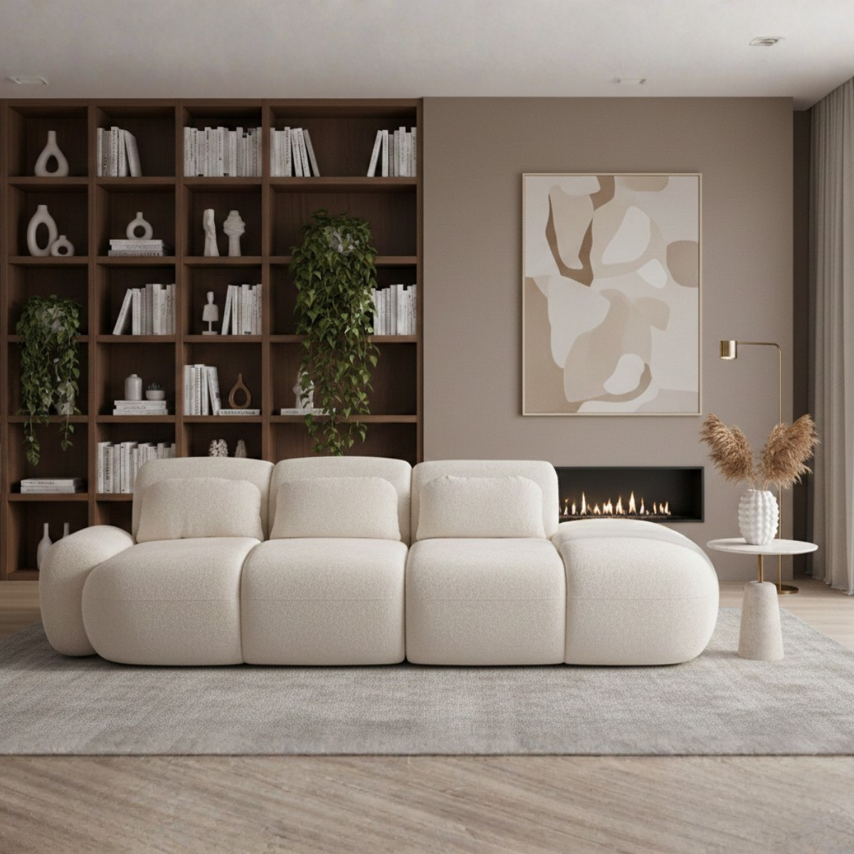 Canapea Bucle 3 locuri Malina