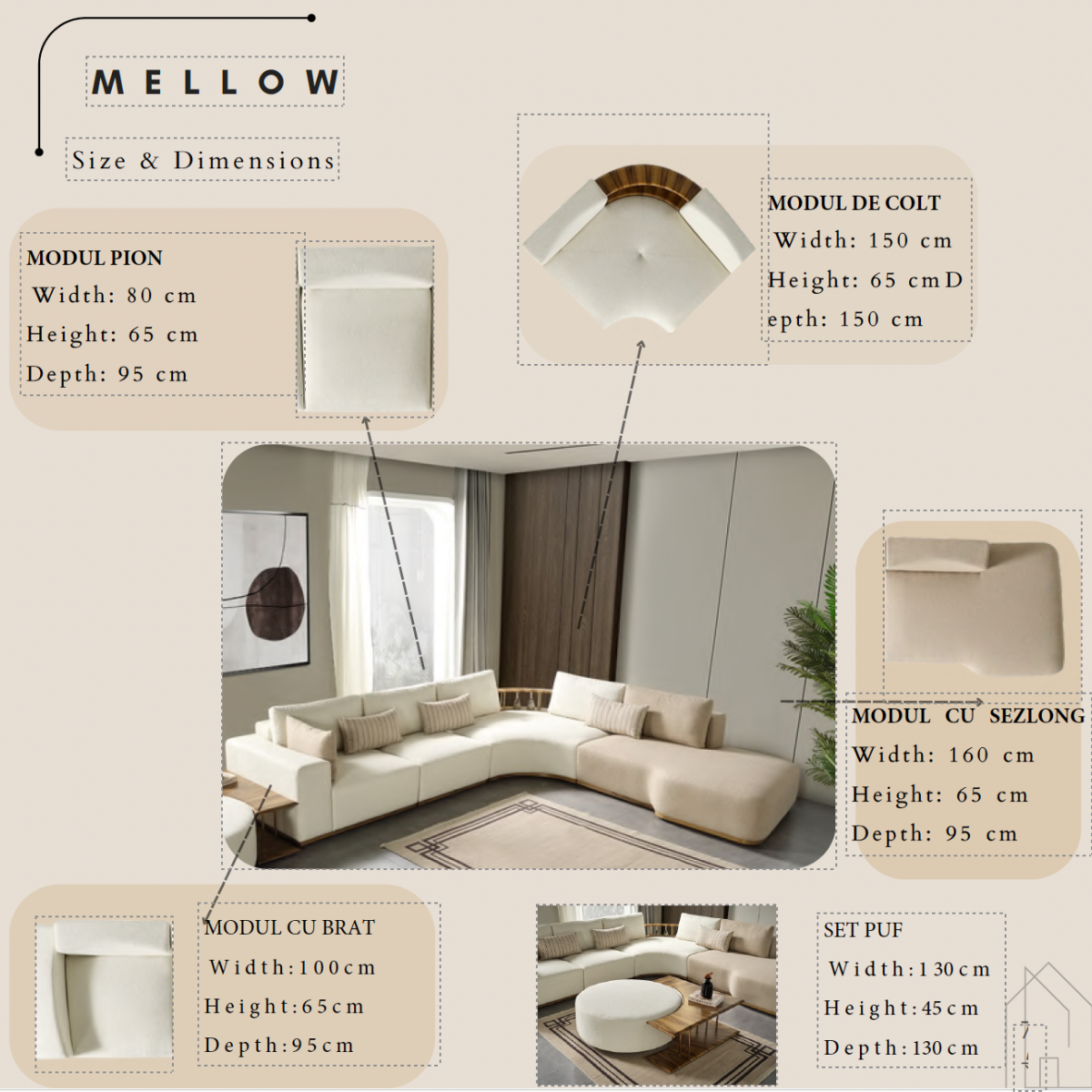 Coltar Modular de Lux, Mellow