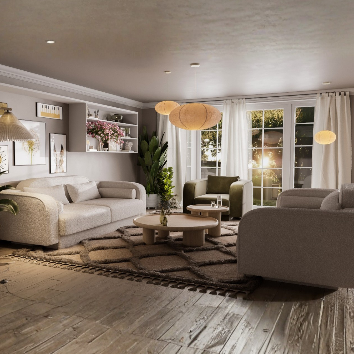 Set Canapea Extensibila cu fotolii Bucle Ruby – design modern pentru living