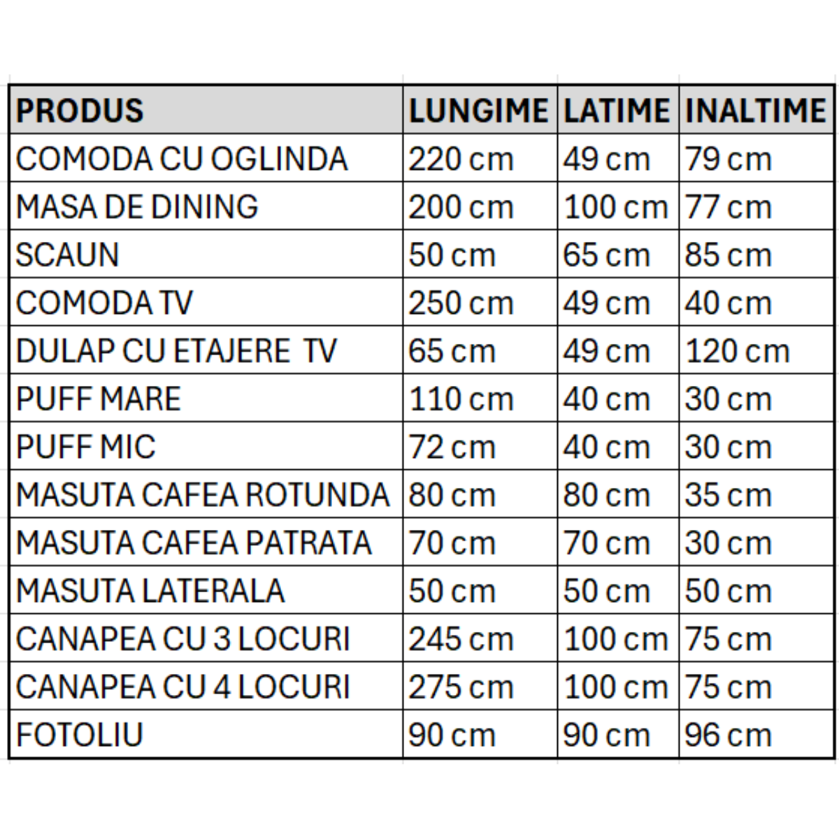 Colectia de Dining si Living, Frida De Lux