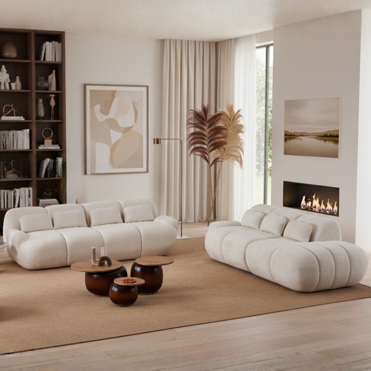 Canapea Bucle 3 locuri Malina