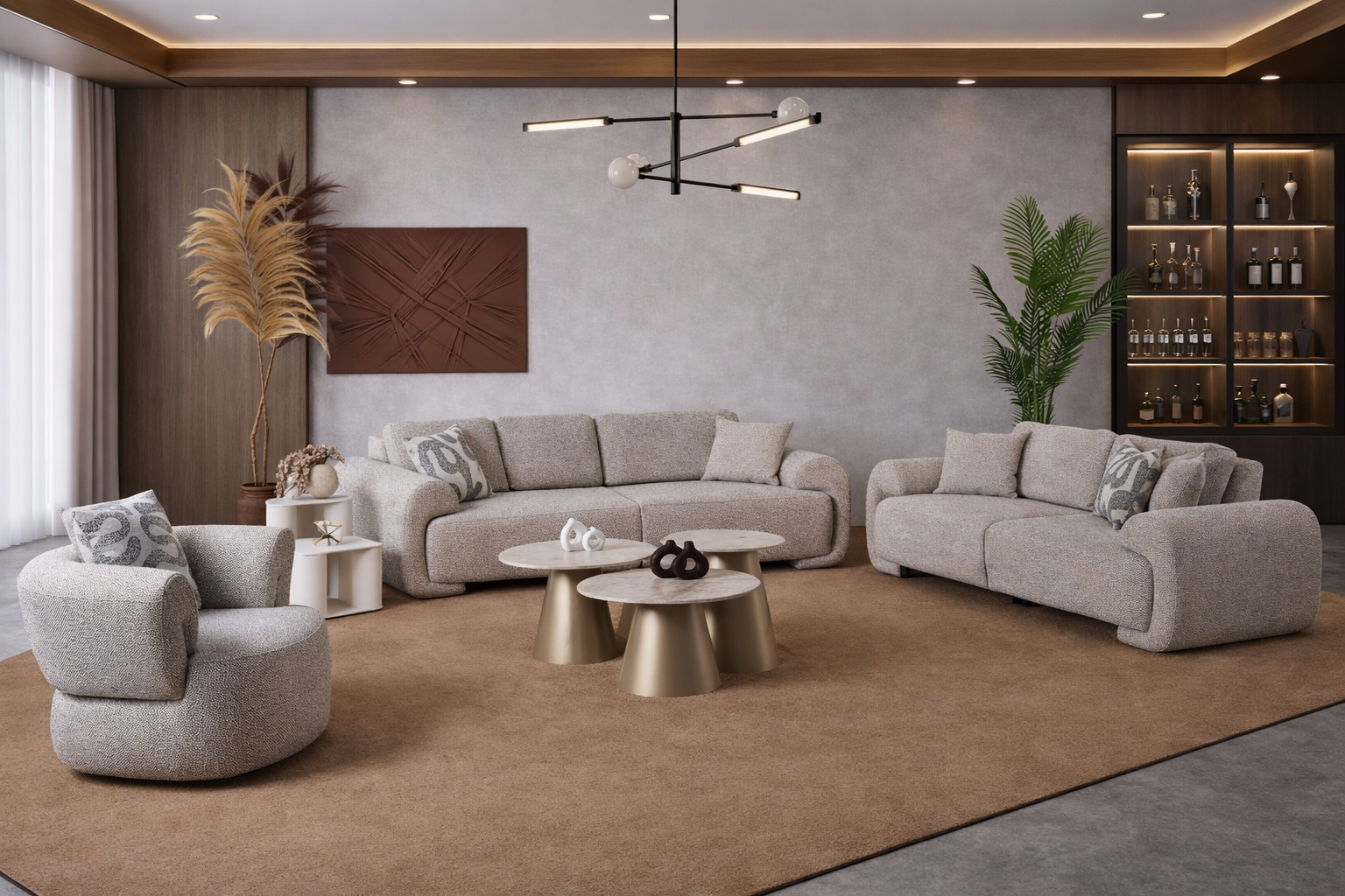 Set canapele și fotolii Bucle Ottawa - mobilier living modern