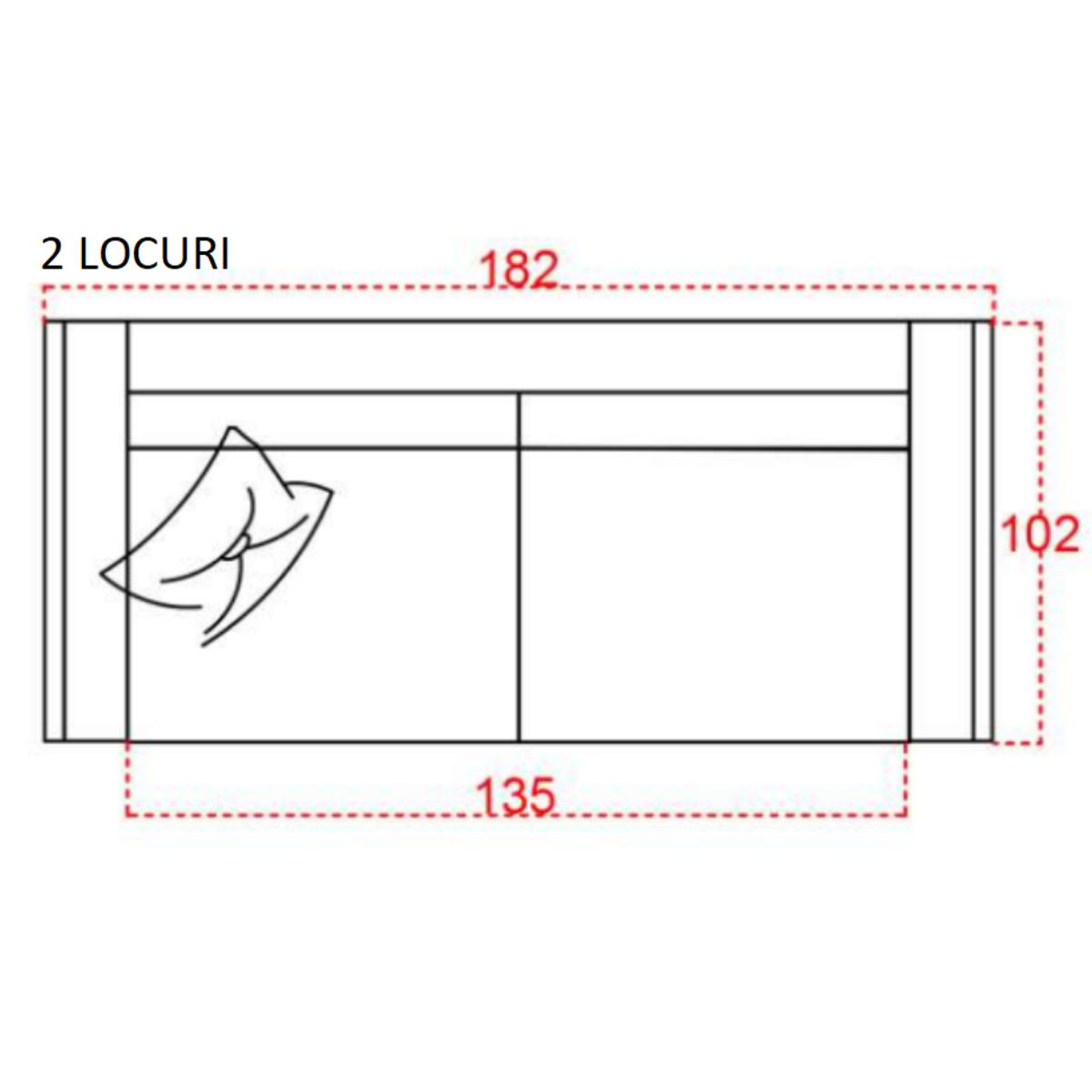 Canapea de Lux de 2 Locuri, Massima
